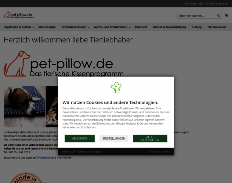 Pet-pillow.de thumbnail
