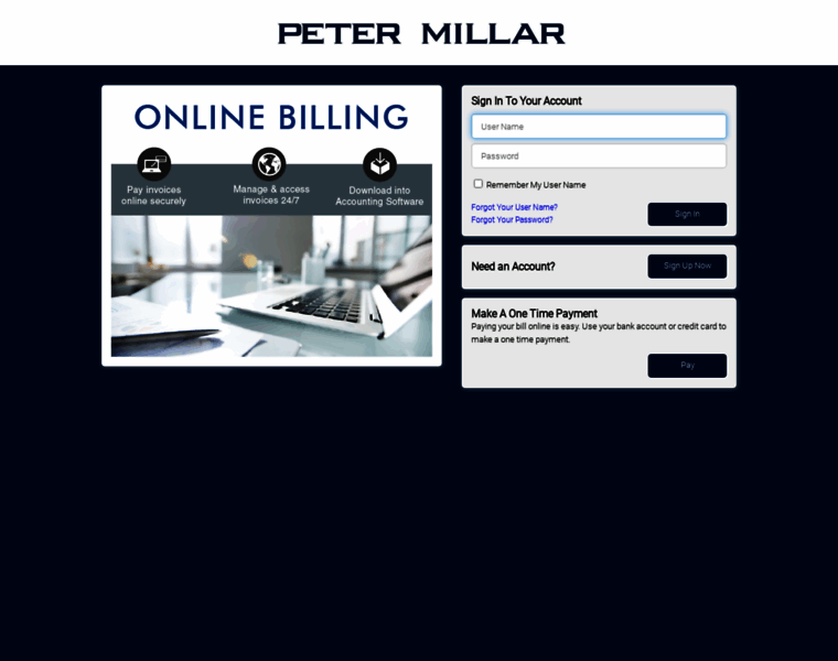 Petermillar.billtrust.com thumbnail