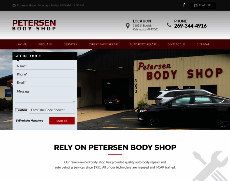 Petersenautobody.com thumbnail