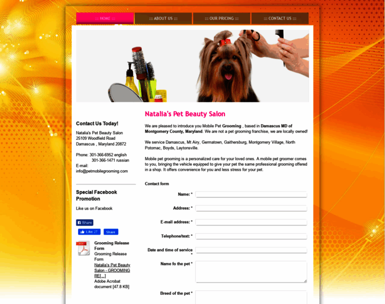 Petmobilegrooming.com thumbnail