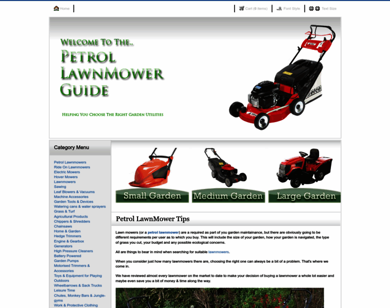 Petrollawnmowerguide.co.uk thumbnail