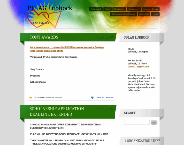 Pflaglubbock.org thumbnail