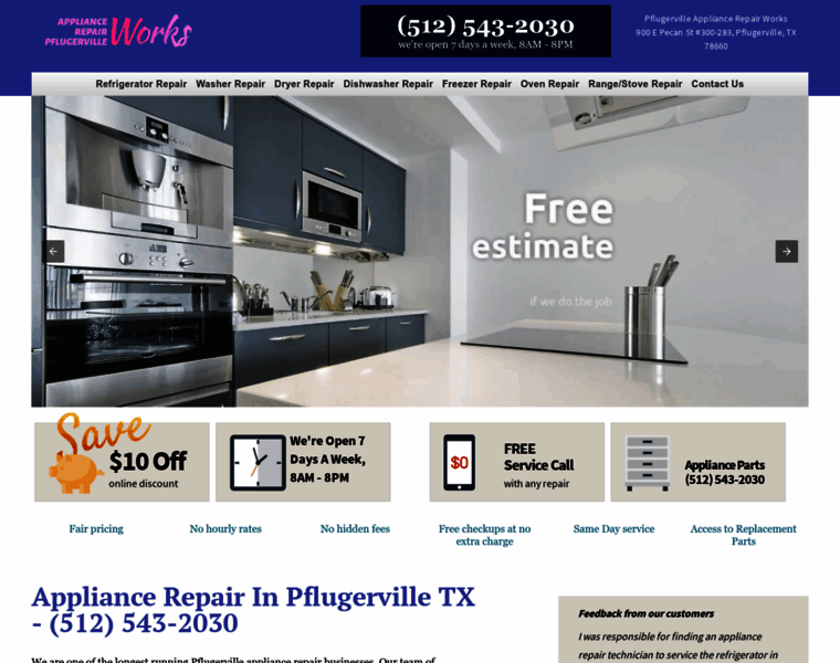 Pflugerville-appliancerepair.com thumbnail