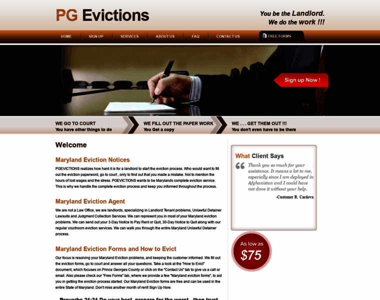 Pgevictions.com thumbnail