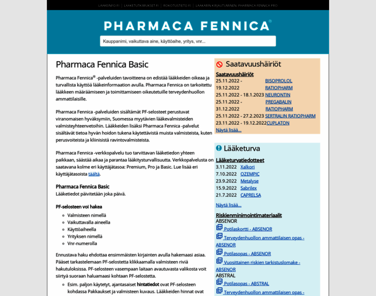 Pharmacafennica.fi thumbnail