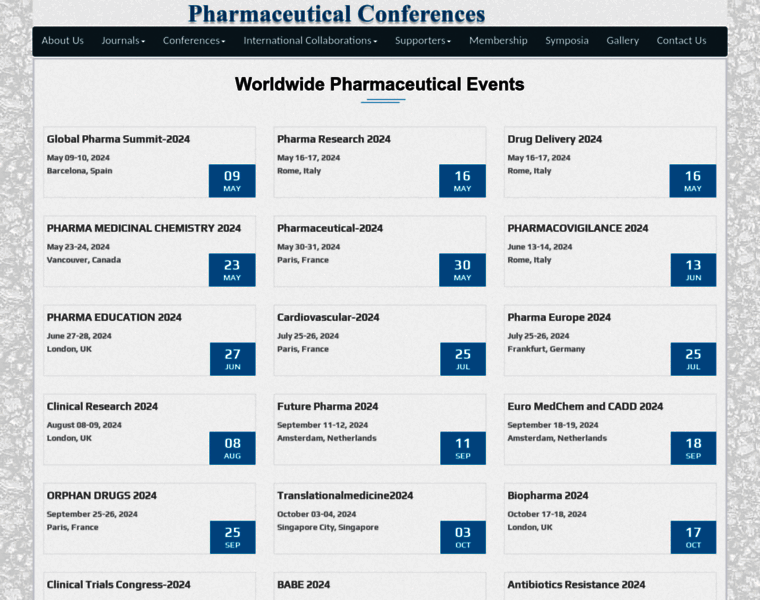 Pharmaceuticalconferences.com thumbnail