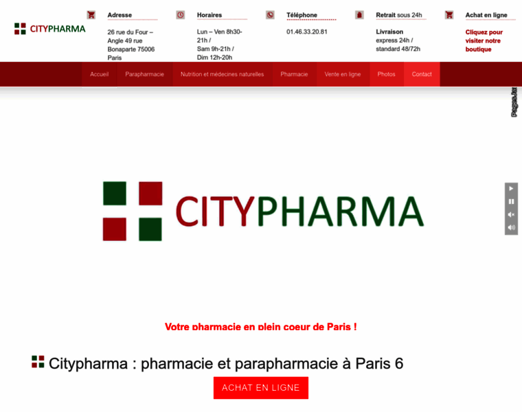 Pharmacie-paris-citypharma.fr thumbnail