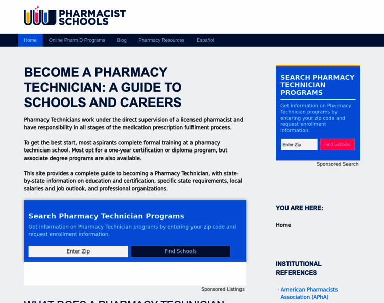 Pharmacistschools.org thumbnail