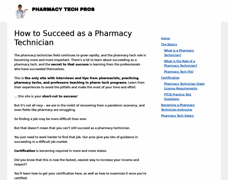 Pharmacytechpros.com thumbnail