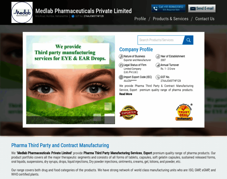 Pharmathirdpartymanufacturer.in thumbnail