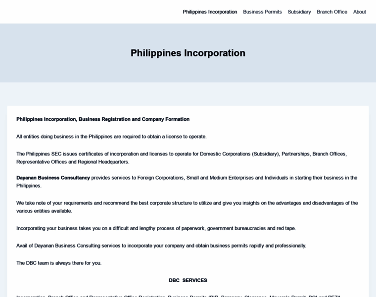 Philippinesincorporation.com thumbnail
