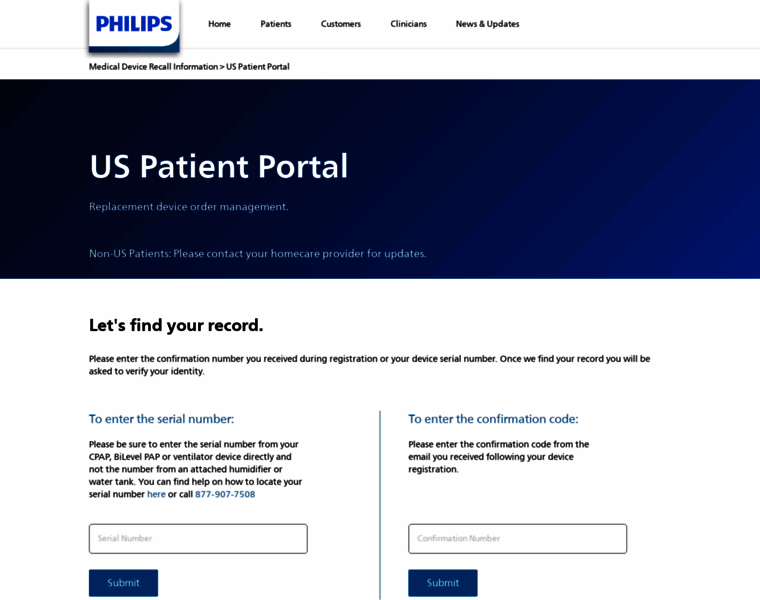 Philipspatientportal.expertinquiry.com thumbnail