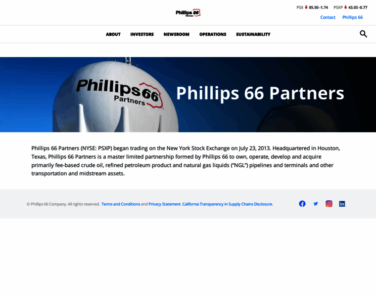 Phillips66partners.com thumbnail