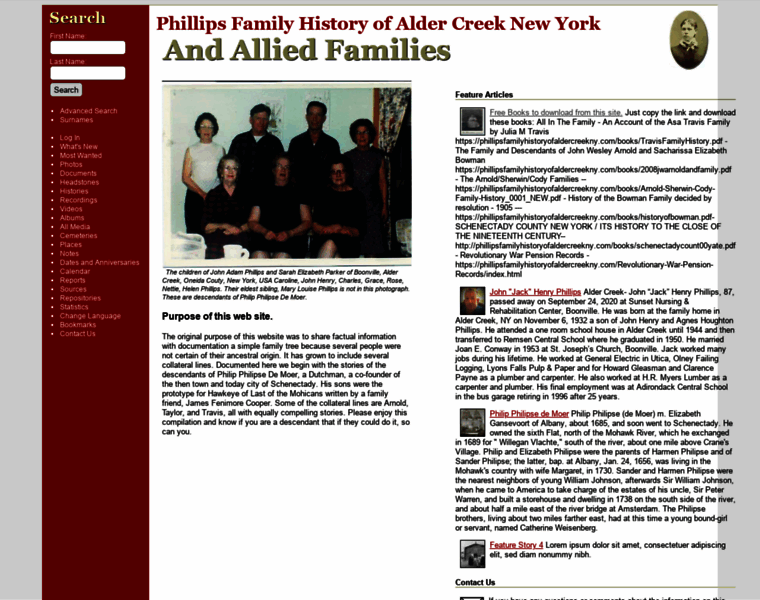 Phillipsfamilyhistoryofaldercreekny.com thumbnail