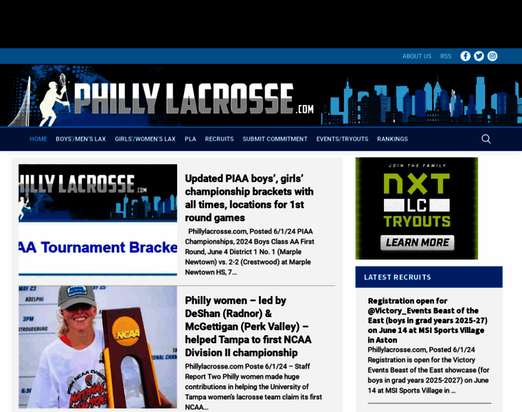 Phillylacrosse.com thumbnail