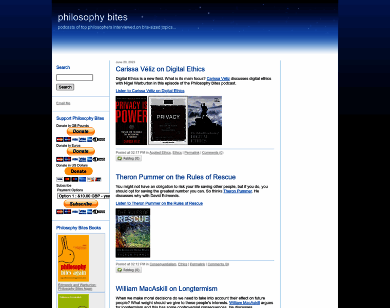 Philosophybites.com thumbnail