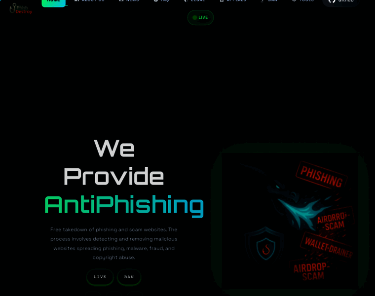 Phishdestroy.io thumbnail Phishdestroy.io thumbnail