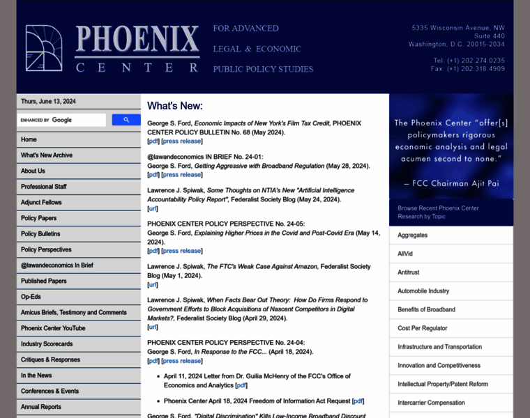 Phoenix-center.org thumbnail