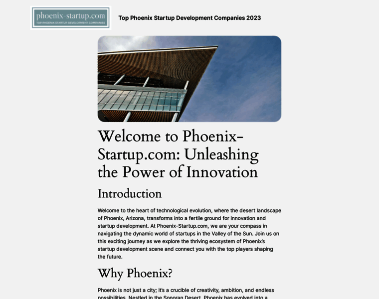 Phoenix-startup.com thumbnail