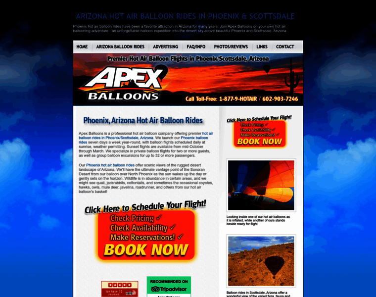 Phoenixballoonrides.com thumbnail