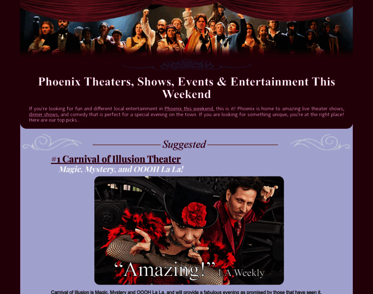 Phoenixdinnertheatershows.com thumbnail