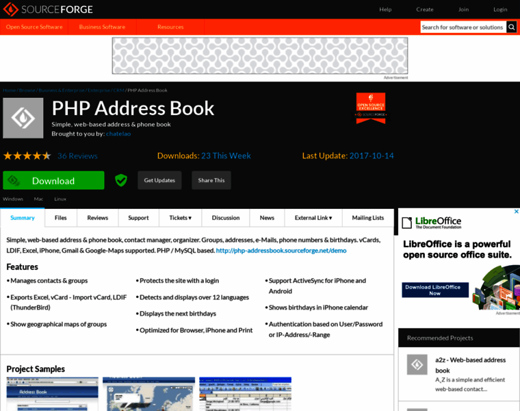 Php-addressbook.sourceforge.net thumbnail