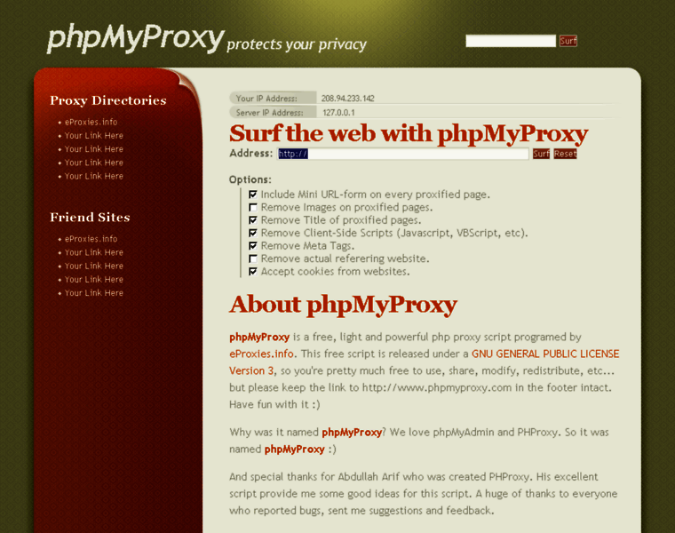 Phpmyproxy.com thumbnail
