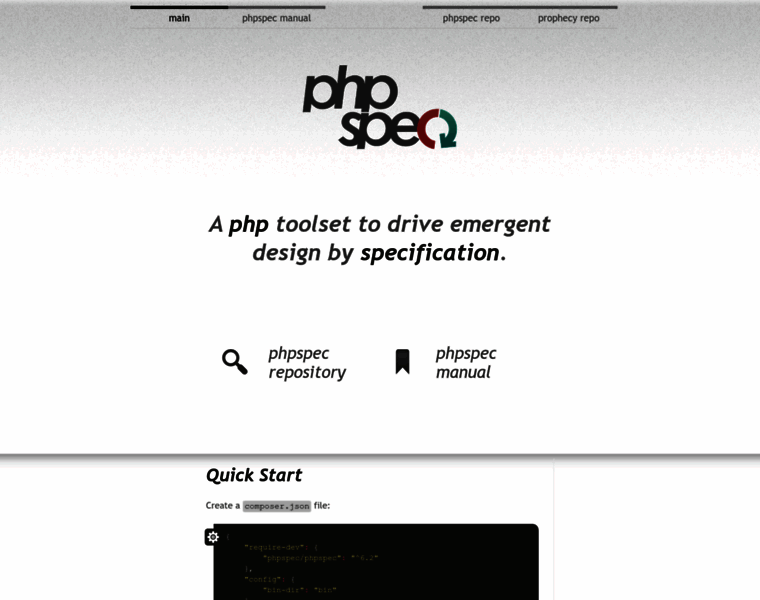 Phpspec.net thumbnail