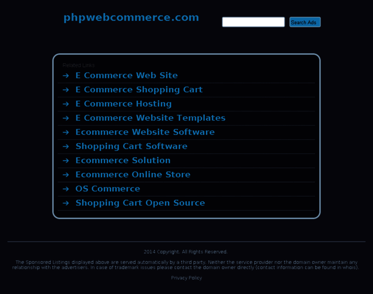Phpwebcommerce.com thumbnail