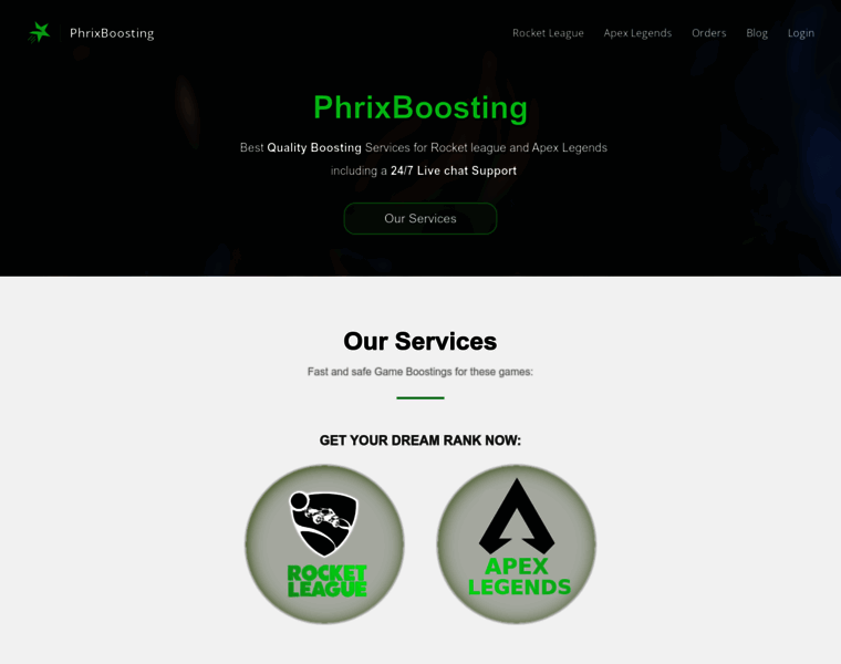 Phrixboosting.com thumbnail