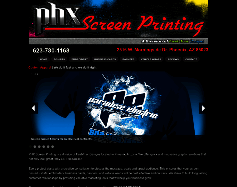 Phxscreenprinting.com thumbnail