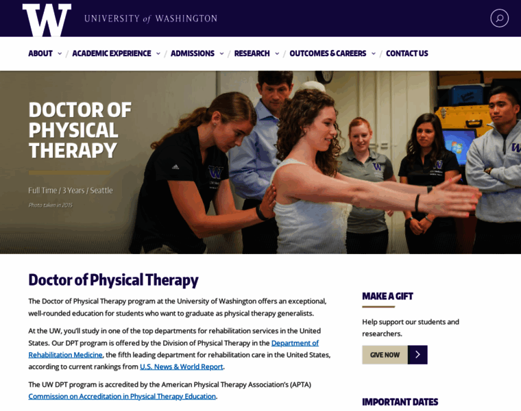 Physicaltherapy.uw.edu thumbnail