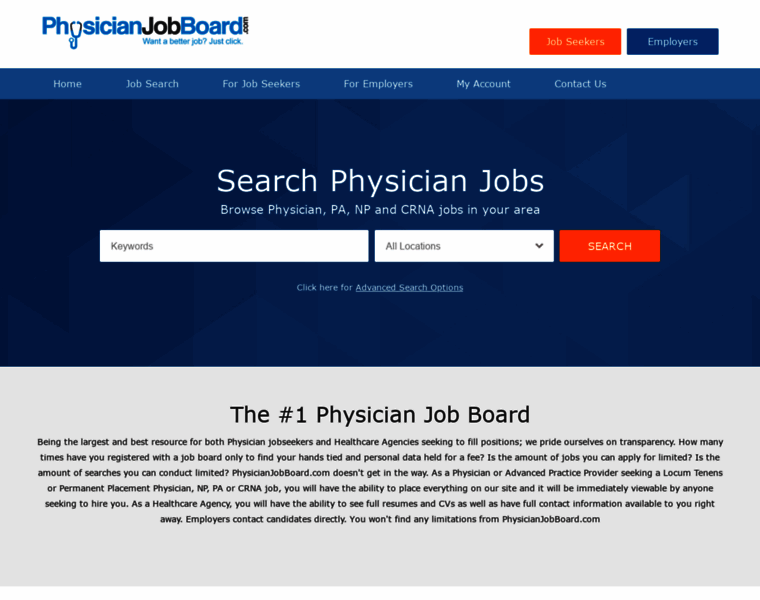 Physicianjobboard.com thumbnail