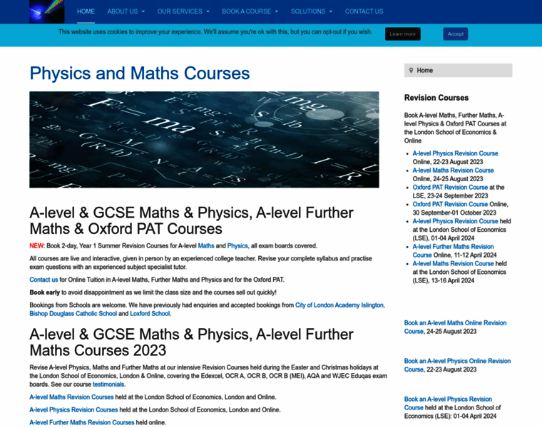 Physicsandmathscourses.com thumbnail