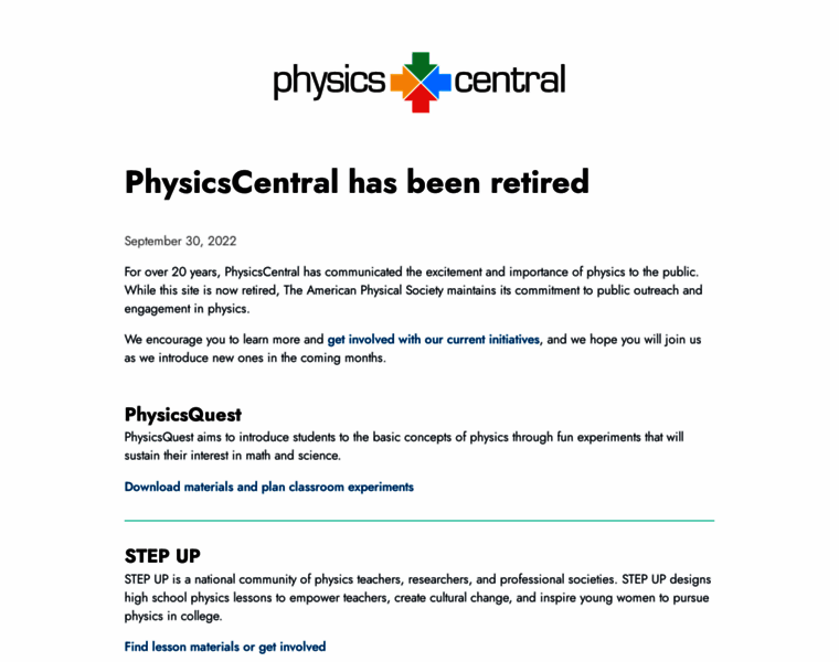 Physicscentral.com thumbnail