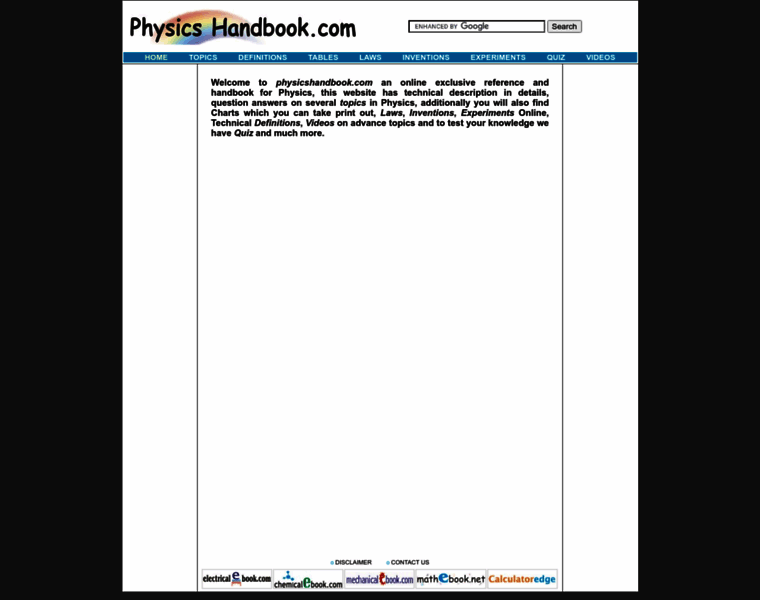 Physicshandbook.com thumbnail