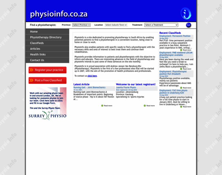 Physioinfo.co.za thumbnail