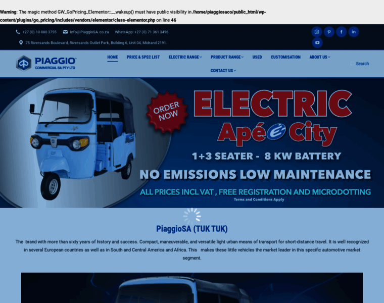 Piaggiosa.co.za thumbnail