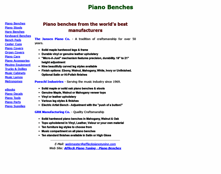 Pianobenchesetc.com thumbnail