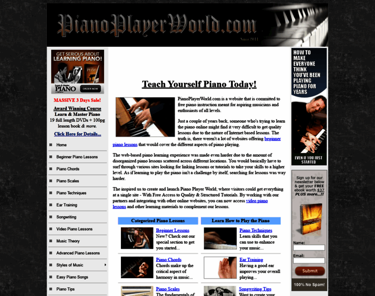 Pianoplayerworld.com thumbnail