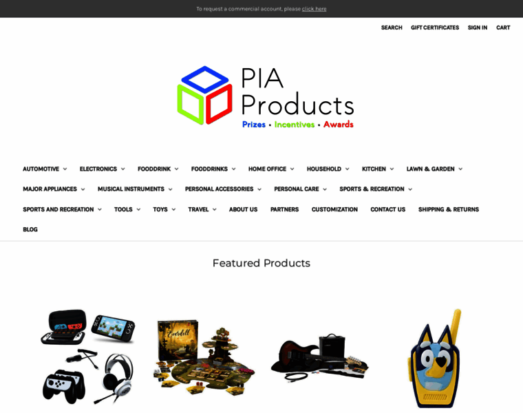 Piaproducts.com thumbnail