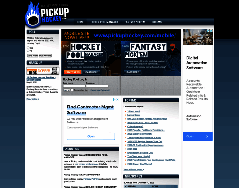 Pickuphockey.com thumbnail
