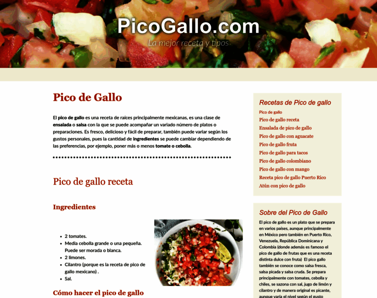 Picogallo.com thumbnail