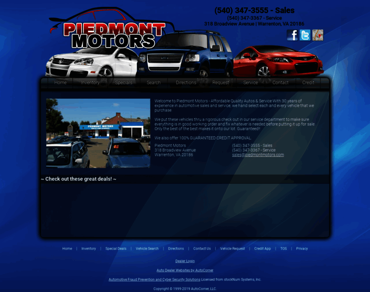Piedmontmotors.com thumbnail