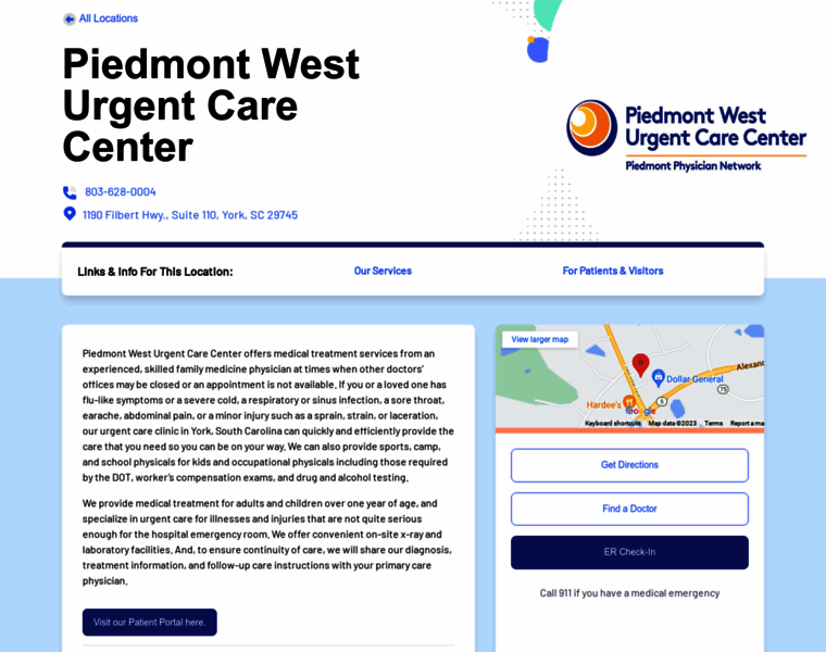 Piedmontwesturgentcare.com thumbnail