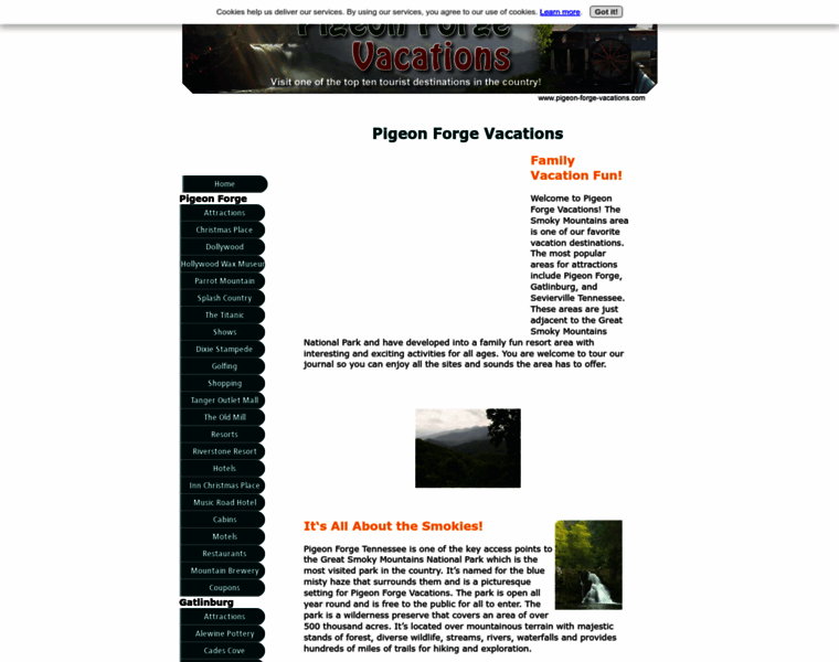 Pigeon-forge-vacations.com thumbnail