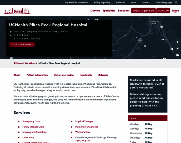 Pikespeakregionalhospital.org thumbnail