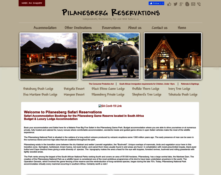 Pilanesbergreservation.co.za thumbnail