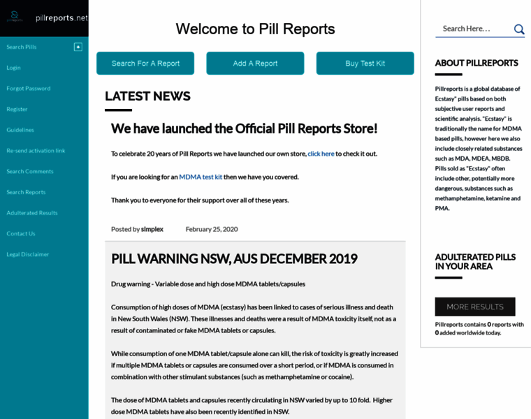 Pillreports.net thumbnail