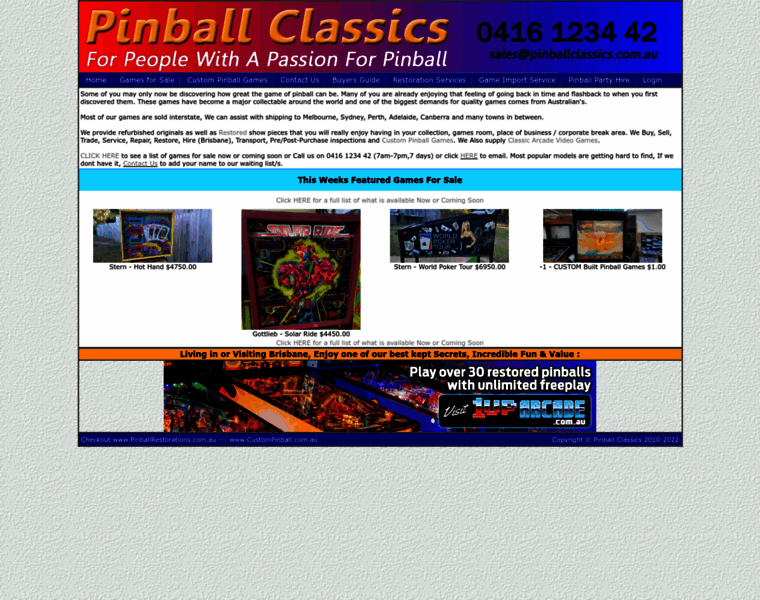 Pinballclassics.com thumbnail